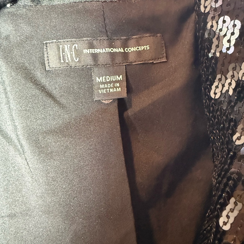 ✨ NWT INC International Concepts Jewel-Tone Sequin Jacket – Size Medium ✨ - Picture 2 of 9